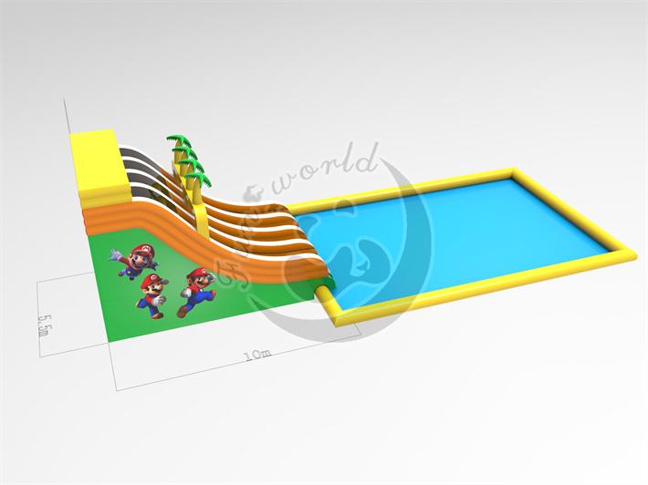 Mario Inflatable slide with Pool FWND17