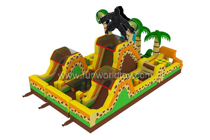 Inflatable Safari Obstacle Course FWP162