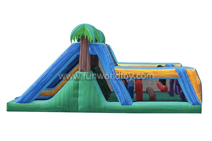 Inflatable Tropical Obstacle Course FWP175