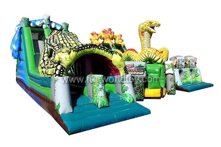 Inflatable Lost Jungle Obstacle Course FWP76