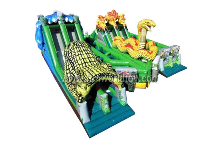 Inflatable Lost Jungle Obstacle Course FWP76