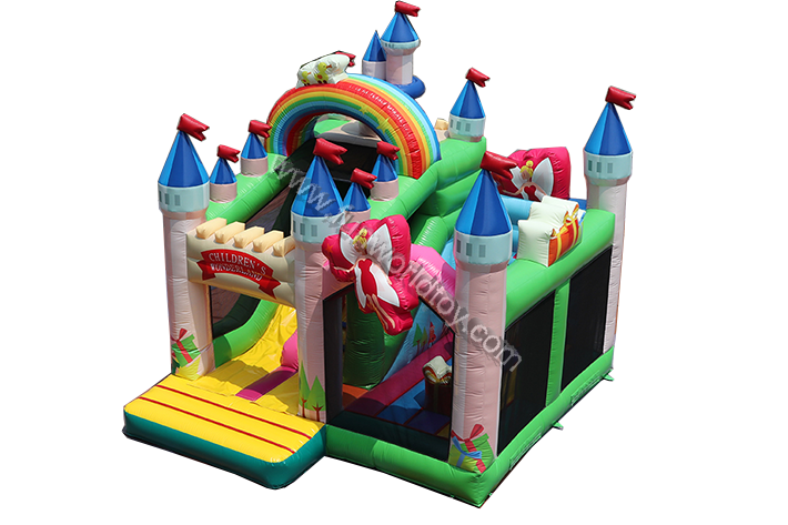 Flower fairy princess palace inflatable combo FWZ223