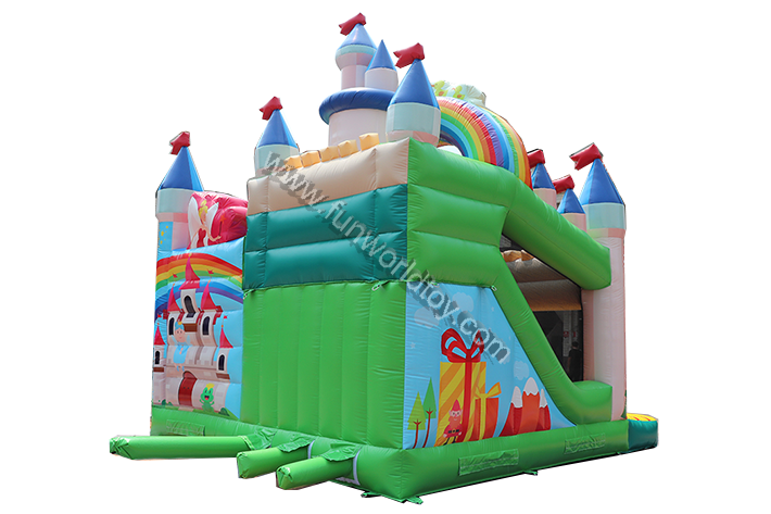 Flower fairy princess palace inflatable combo FWZ223