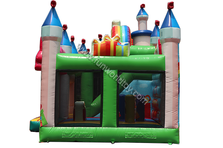 Flower fairy princess palace inflatable combo FWZ223