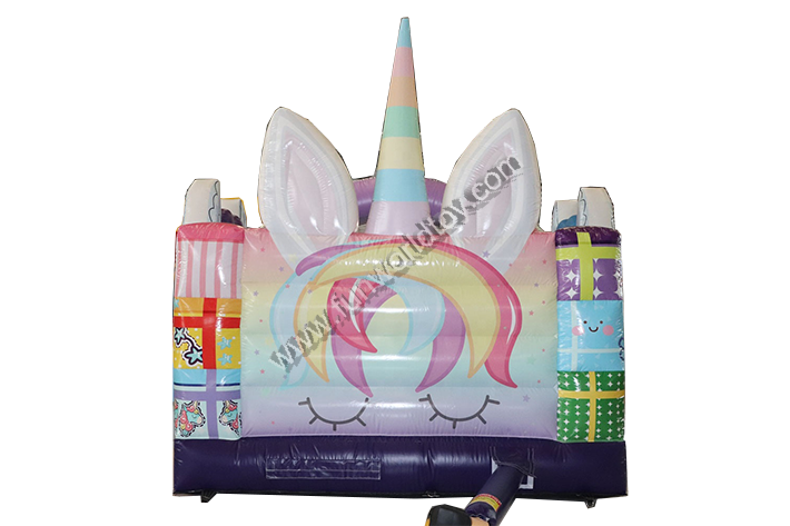 Pink jump house inflatable unicorn bouncer FWC221