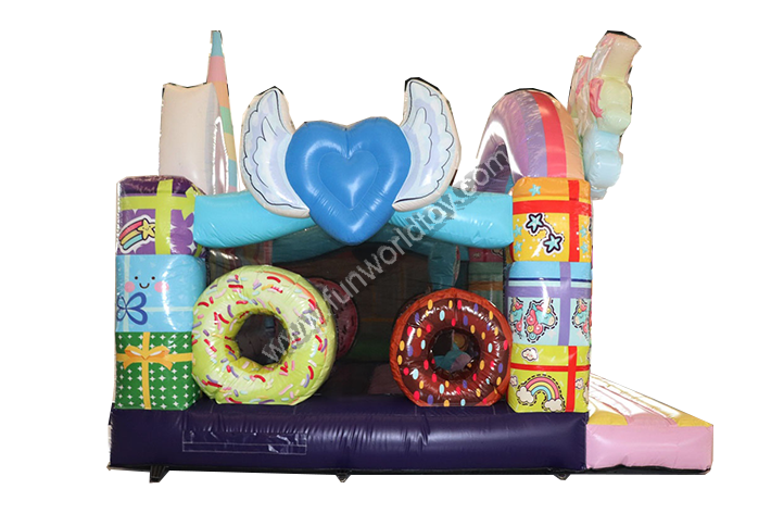 Pink jump house inflatable unicorn bouncer FWC221