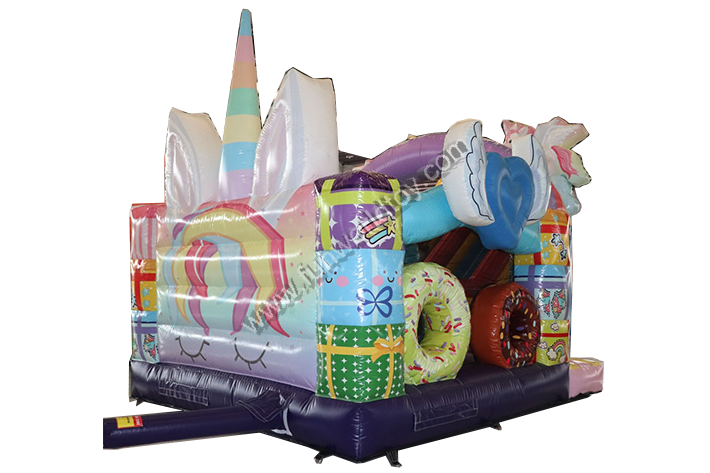 Pink jump house inflatable unicorn bouncer FWC221