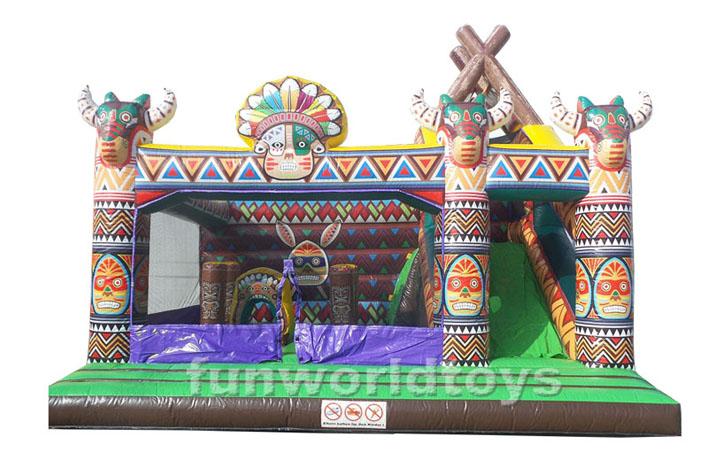 Indian bounce house with slide FWZ238