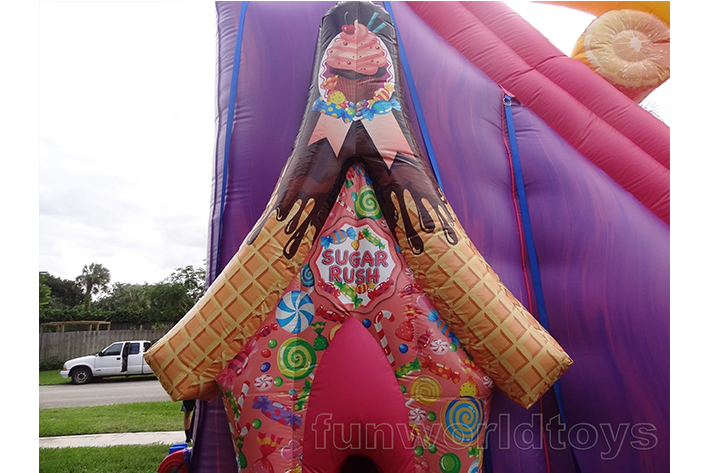 Fashionable inflatable candy water slides FWS398