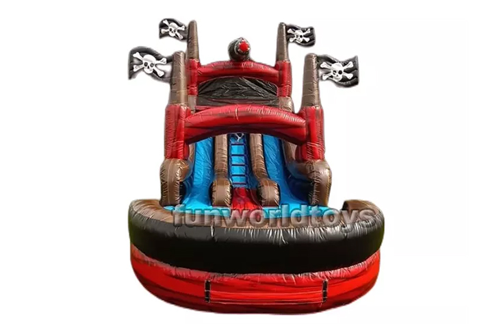 Cheap commercial pirate water slides FWS384