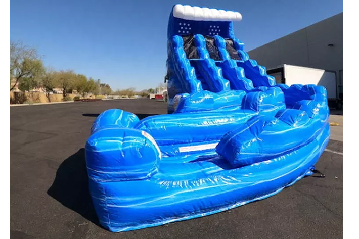 Blue Hurricane Curve Water Slide FWS364