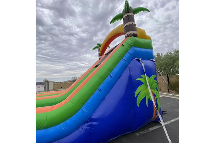 Double Splash Dual Lane Inflatable Water Slides FWS363