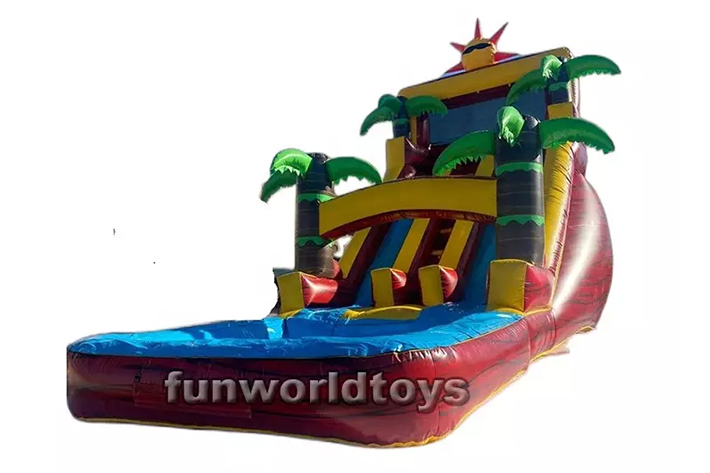 Commercial 15′ tall sun inflatable water slide FWS324