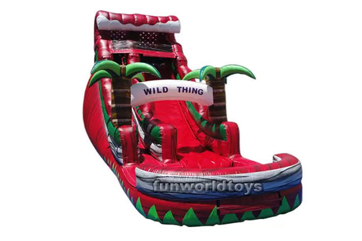 Commercial wild thing inflatable slide with pool FWS239