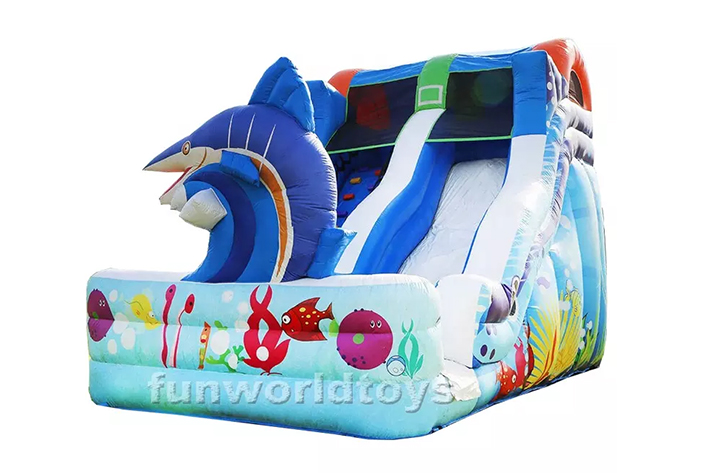 Inflatable colorful dry slide FWD268