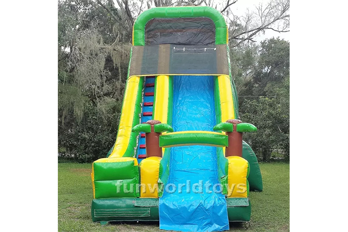 Tropical inflatable big dry slides FWD267