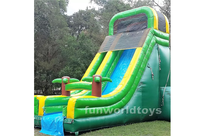 Tropical inflatable big dry slides FWD267