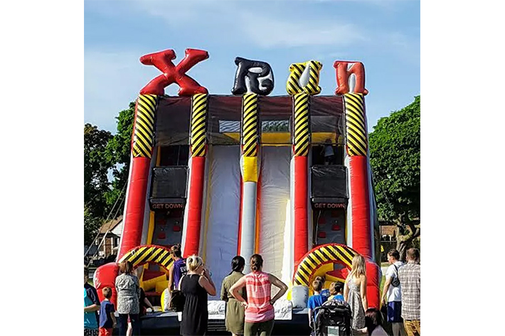 Inflatable X run dry slide FWD228