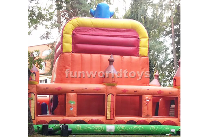 Inflatable dry slide with jumping bouncer FWD266