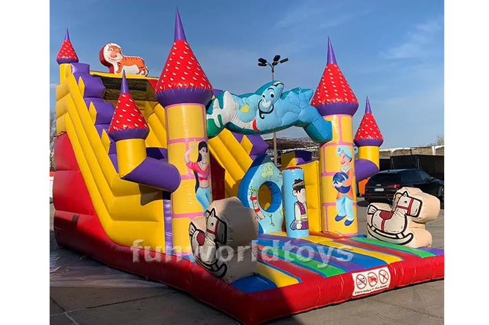 Hot inflatable Aladin dry slide FWD265