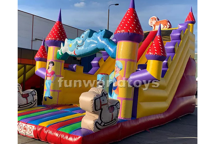 Hot inflatable Aladin dry slide FWD265