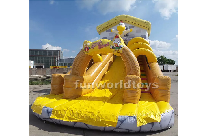 Cute inflatable farm dry slide FWD263