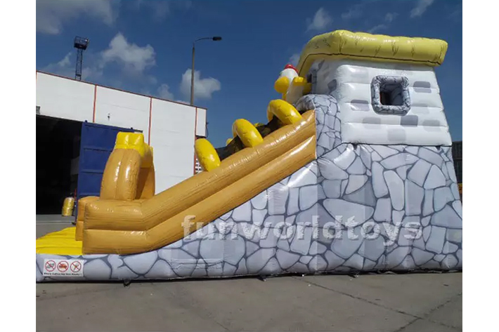 Cute inflatable farm dry slide FWD263