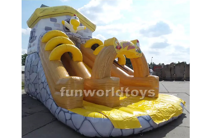 Cute inflatable farm dry slide FWD263