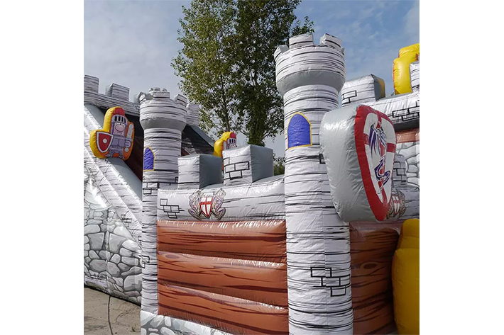 Inflatable knight castle dry slide FWD258