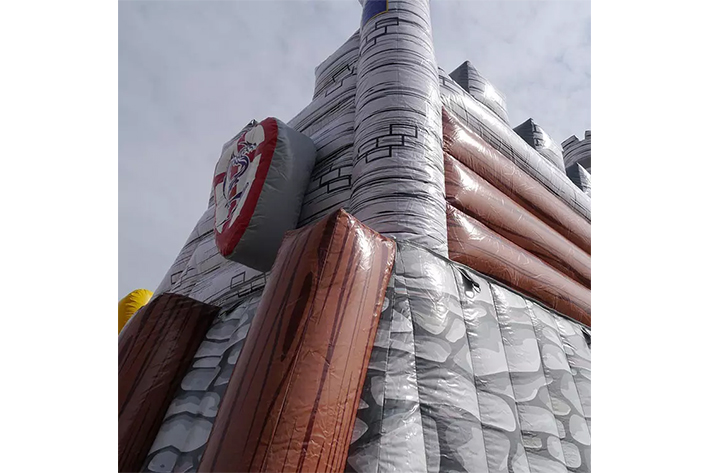 Inflatable knight castle dry slide FWD258