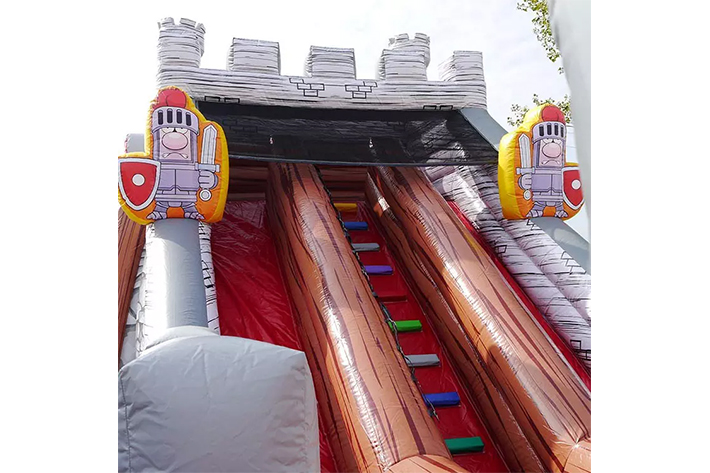 Inflatable knight castle dry slide FWD258