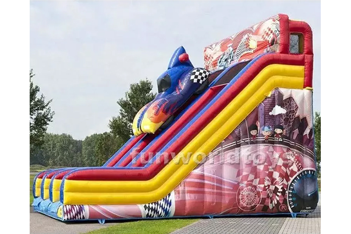 China inflatable happy island dry slide FWD256