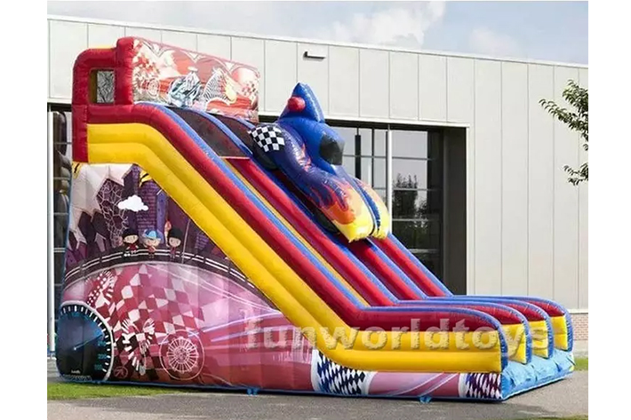 China inflatable happy island dry slide FWD256