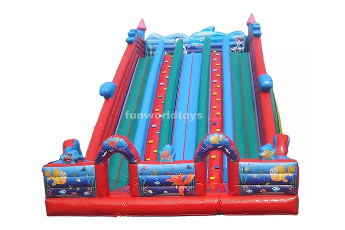 Single lane inflatable slide FWD247
