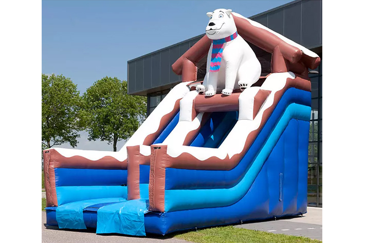 Inflatable polar bear dry slide FWD233