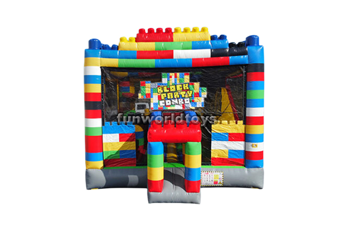 Block inflatable bounce house combo FWZ379