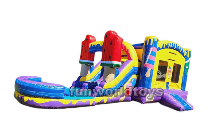 Inflatable ice cream water slides FWZ245