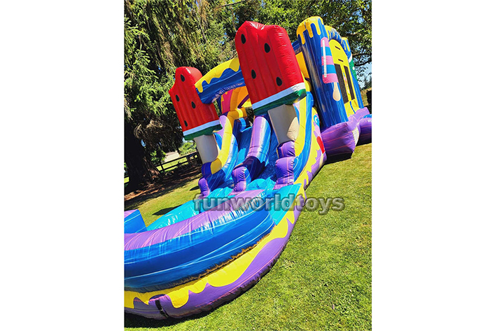 Inflatable ice cream water slides FWZ245