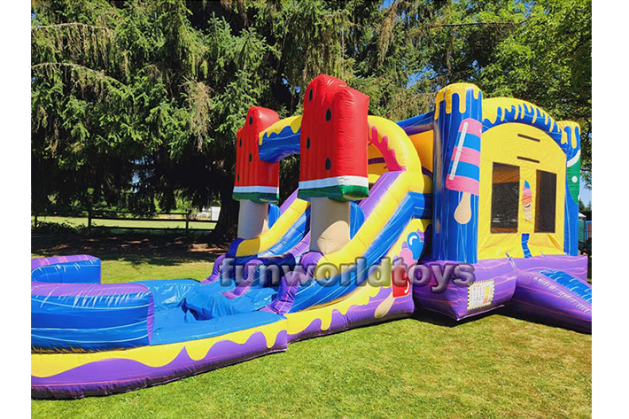 Inflatable ice cream water slides FWZ245