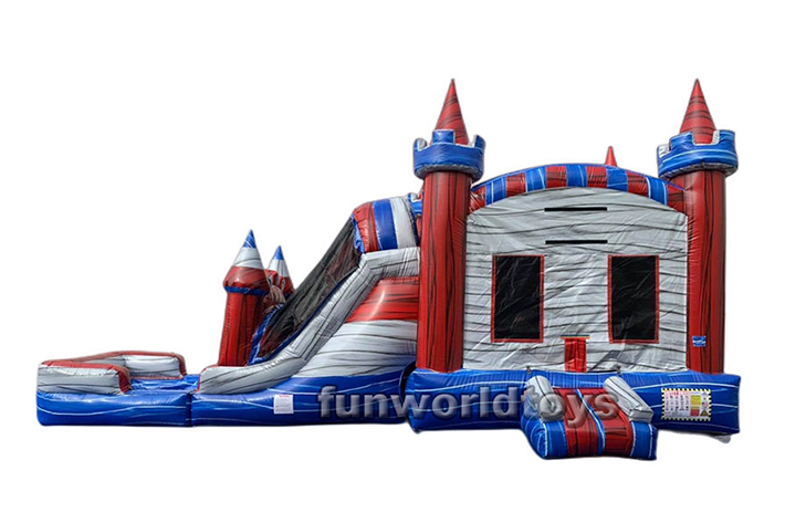 Colorful inflatable dual slide combo FWZ240