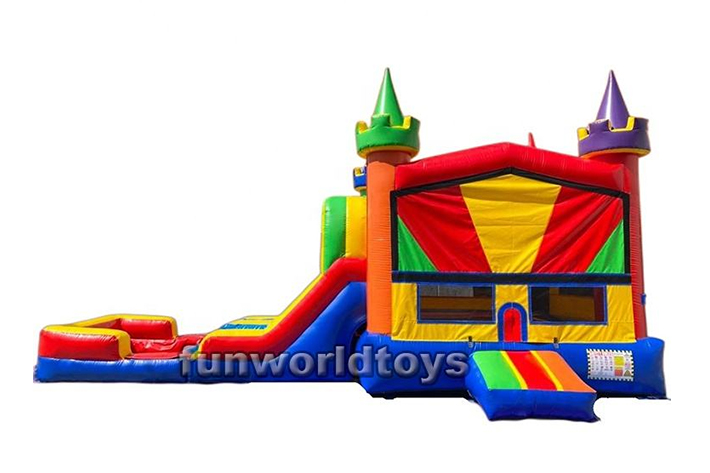 Inflatable dual water slide with bounce FWZ239