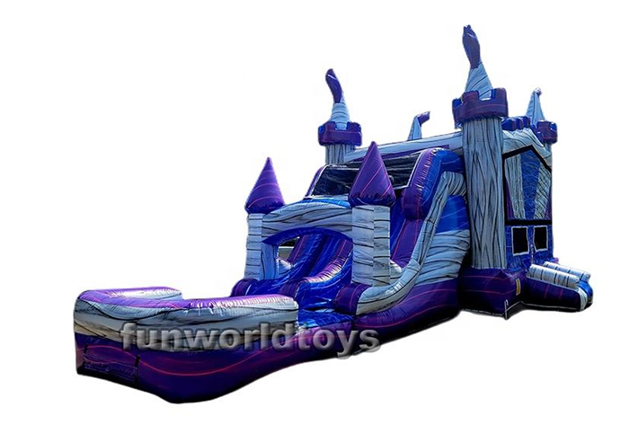 Inflatable dual water slide with bounce FWZ239