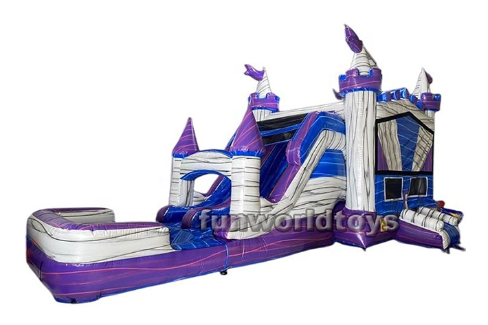 Inflatable dual water slide with bounce FWZ239