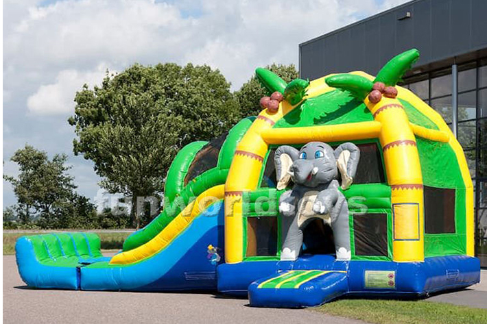 Inflatable Elephant Bouncer with slide FWZ262