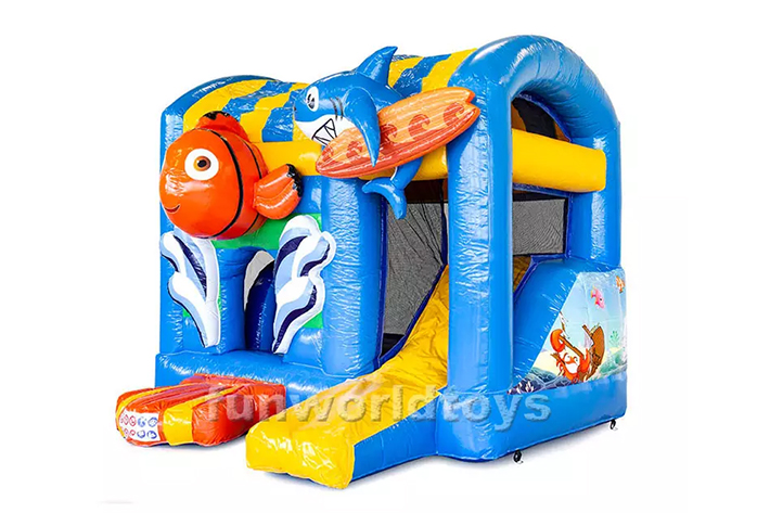 Sea bounce house with slide FWZ375