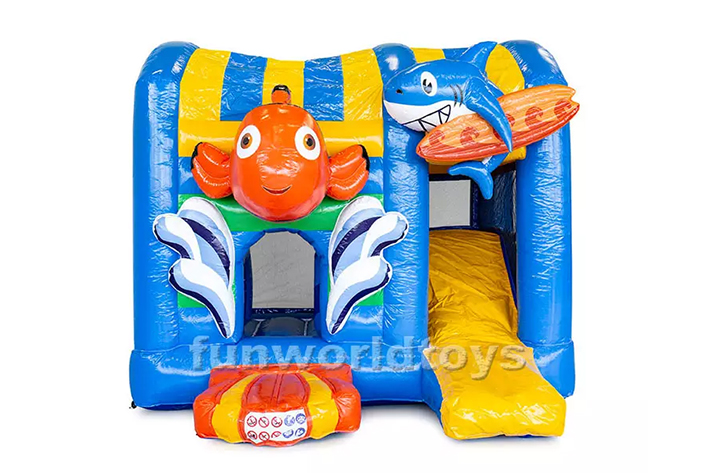Sea bounce house with slide FWZ375