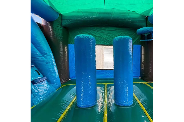 Giant PVC blue crush dual lane water slide FWZ274