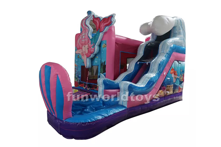 Outdoor bounce combo house water slide FWZ295
