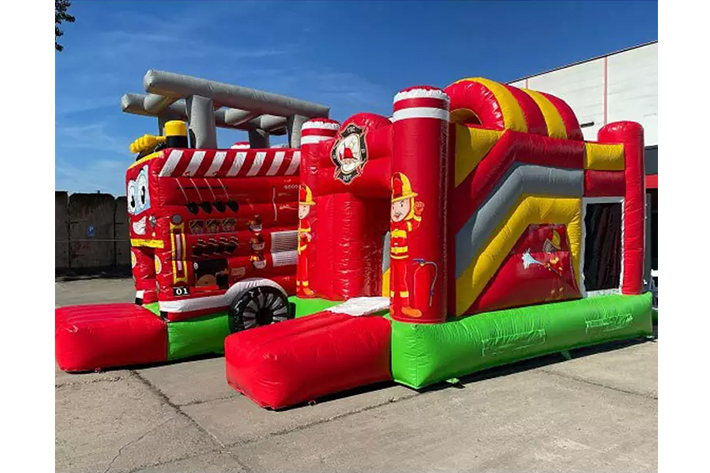 Fireman Inflatable slide bounce house FWZ293