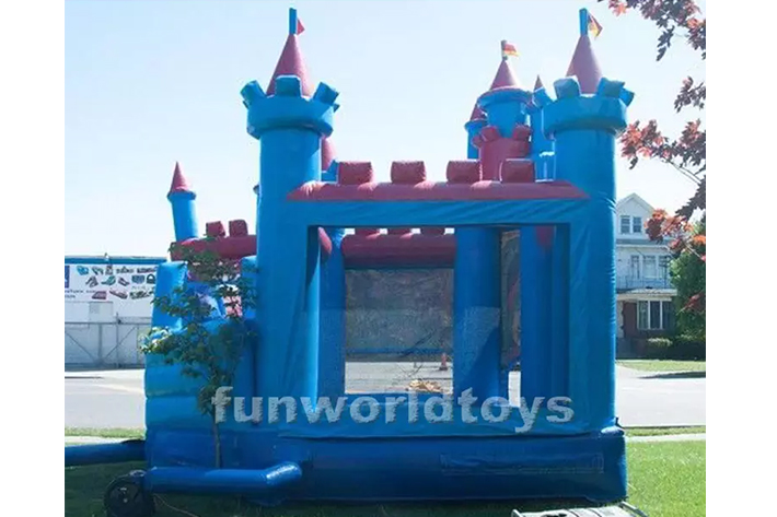 Inflatable Brave Knight Double Lane dry combo bounce house FWZ288